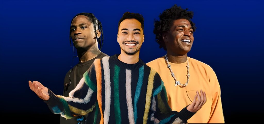 Travis-Scott,-Michael-Brun-et-Kodak-Black