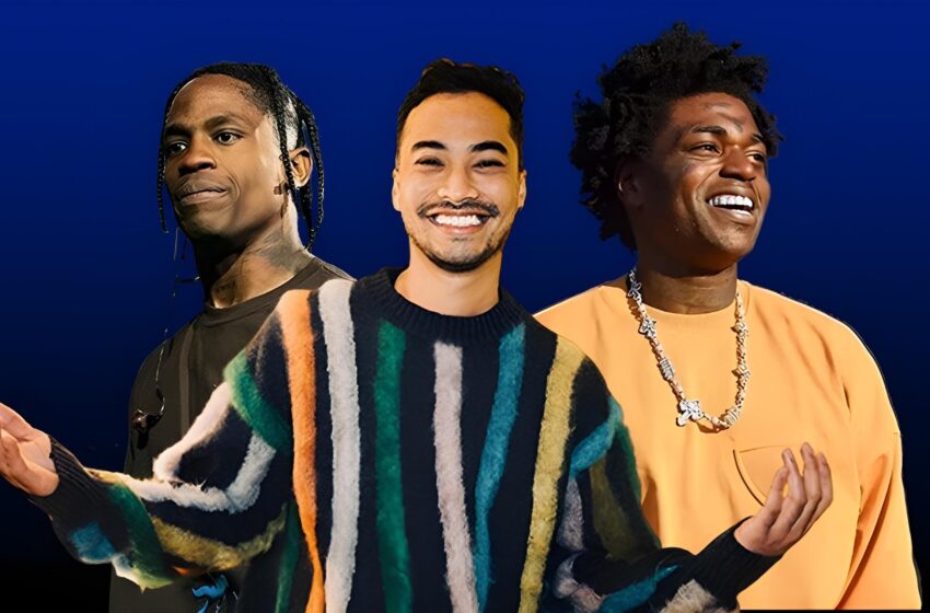 Michaël Brun en studio avec Travis Scott et Kodak Black