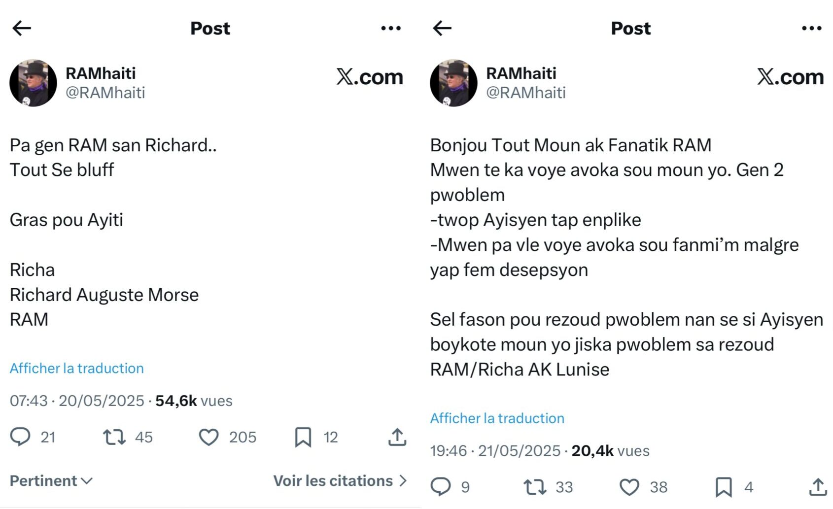 Tweets de Richard Morse