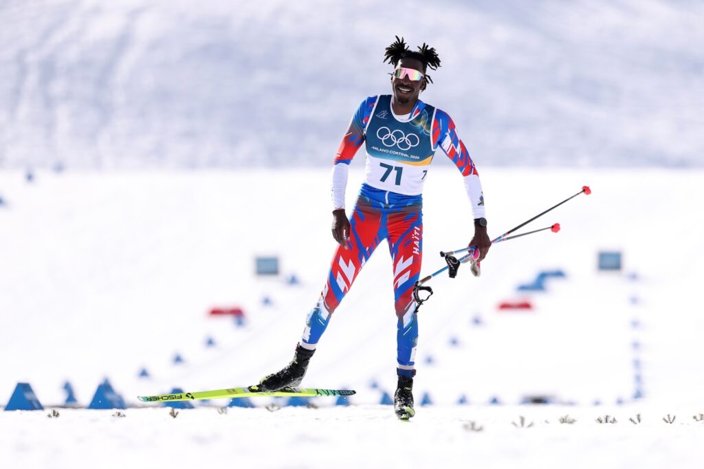 Stevenson Savart pour Haïti aux JO d'Hiver de Milano Cortina 2026 | © Photo : Getty Images / Lars Baron / Alex Pantling / Maddie Meyer