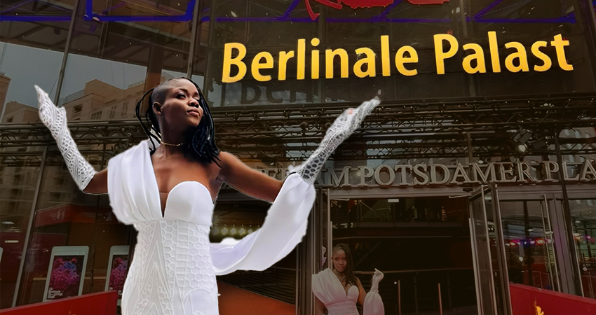 Néhémie Bastien brille à la Berlinale 2026 | © Robe : Saradia Beauduy / SARJE