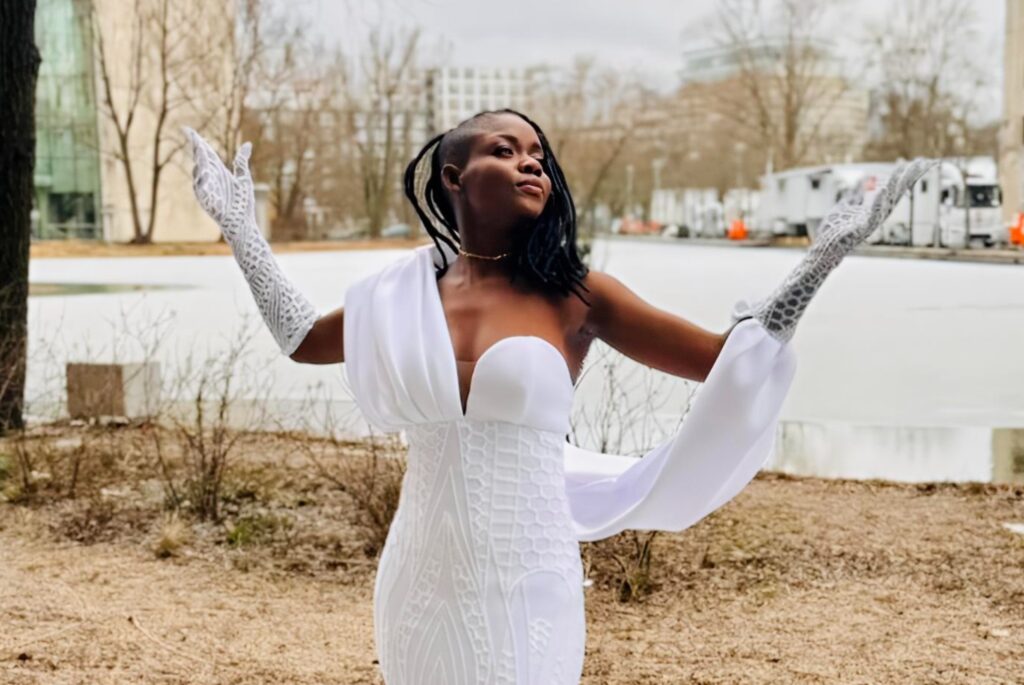 Néhémie Bastien brille à la Berlinale 2026 | © Robe : Saradia Beauduy / SARJE