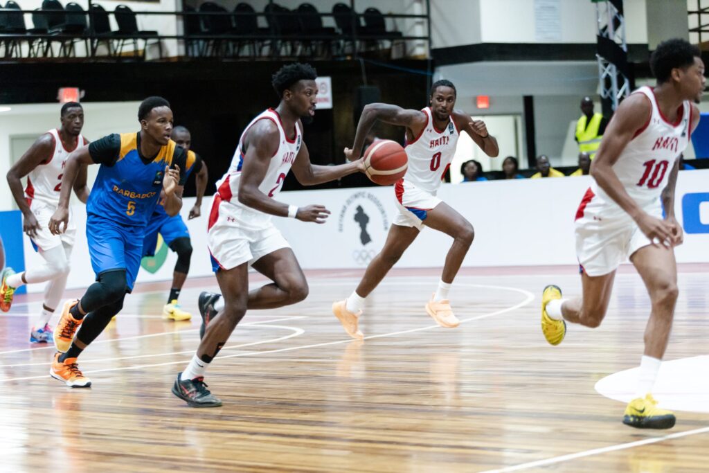 La sélection haïtienne de basket-ball face à la Barbade le 9 Juillet 2026 | © FIBA
