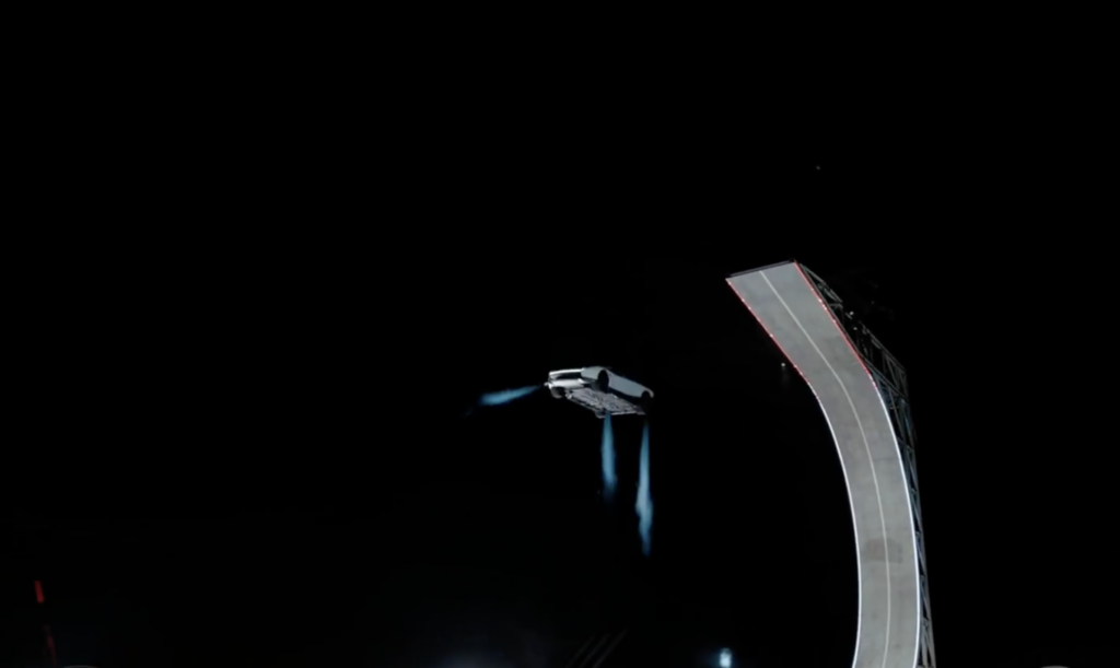 Tesla dévoile une voiture électrique capable de s’élever dans les airs