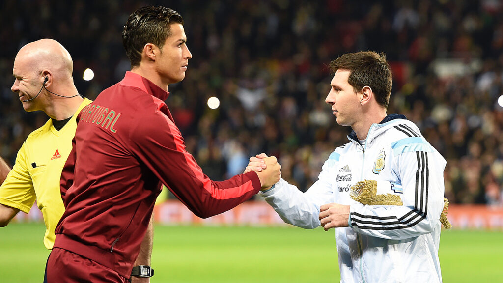 Cristiano Ronaldo et Messi | © Martin Rickett/PA Wire